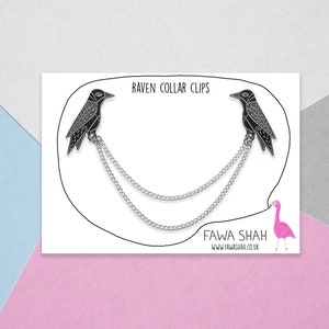 Silver Raven Collar Chain | Hard Enamel Pin | Jewellery | Jewelry | Collar Chain | Fashion