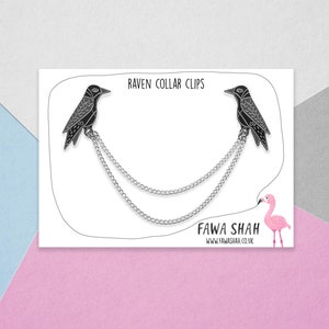 Silver Raven Collar Chain | Hard Enamel Pin | Jewellery | Jewelry | Collar Chain | Fashion