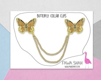 Butterfly Collar Chain | Hard Enamel Pin | Jewellery | Jewelry | Collar Chain | Fashion