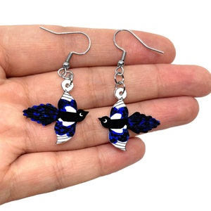Magpie Earrings | Handmade | Drop earrings | Magpie Jewellery | Jewelry | girl | Magpie Lovers | gift for her | Hypoallergenic