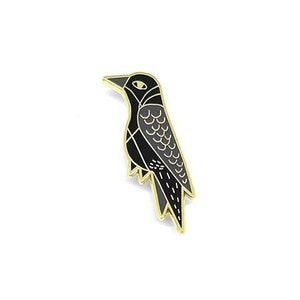 Épingle Corbeau Épingle de corbeau Insigne Broche Émail dur Bijoux Bijoux image 4