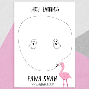 Tiny Cute Ghost Earrings | Handpainted | Spooky | Halloween jewellery | Jewelry | Boo
