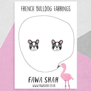 Small French Bulldog Earrings | Hand Painted | Jewellery | Jewelry | Dog lover | Bulldog Gift
