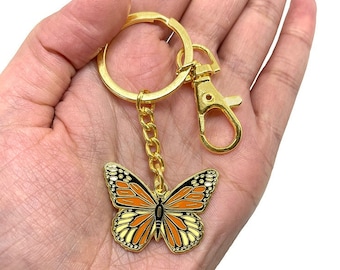 Butterfly Enamel Keyring | Butterfly Keychain | Hard Enamel | Monarch Butterfly