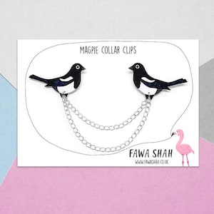 Magpie Collar Clip Chain | Hand Painted | Jewellery | Jewelry | Collar Chain | Fashion