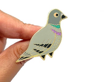 Pigeon Enamel Pin | Badge | Brooch | Hard Enamel | Jewellery | Jewelry