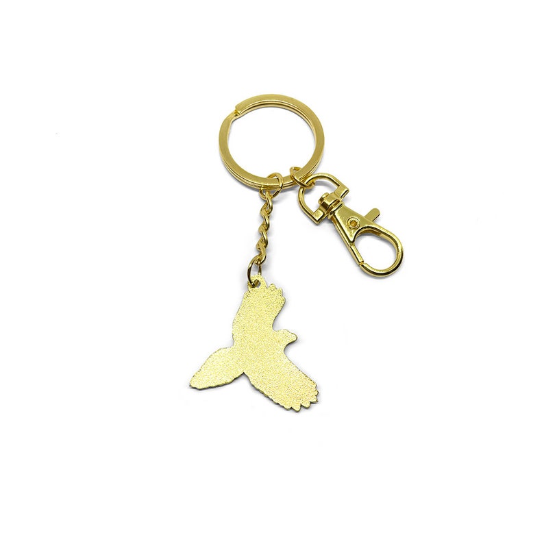 Magpie Enamel Keyring Bird Keychain Hard Enamel image 5