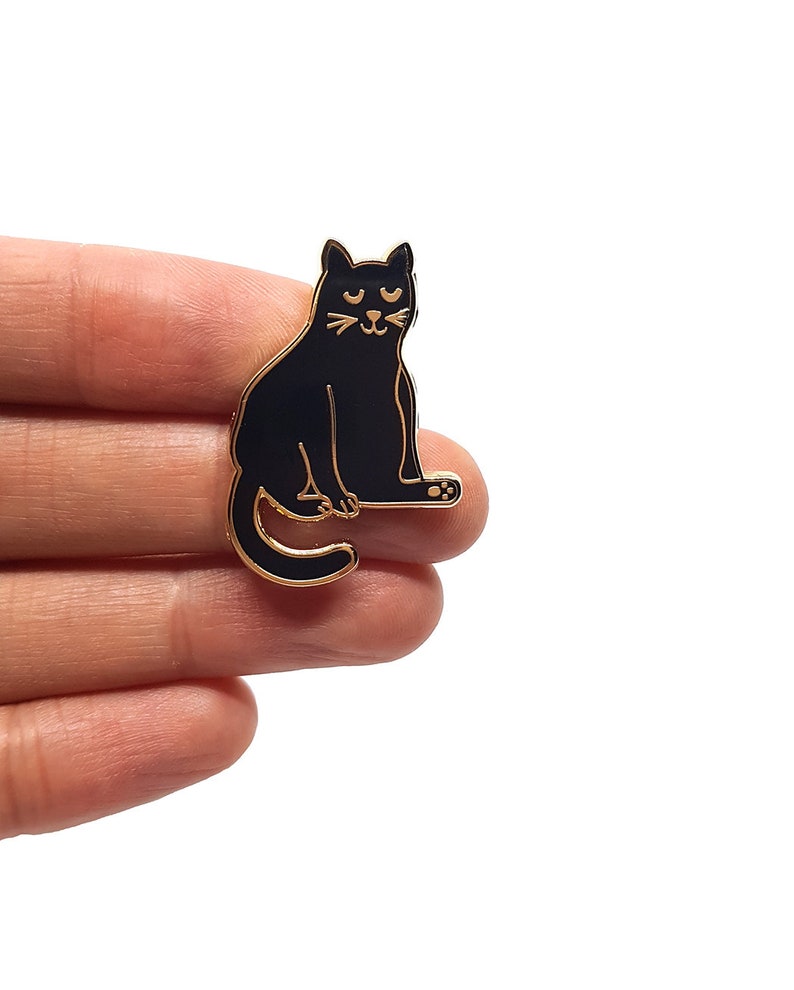 Cat Pin Badge Brooch Hard Enamel Jewellery Jewelry image 2