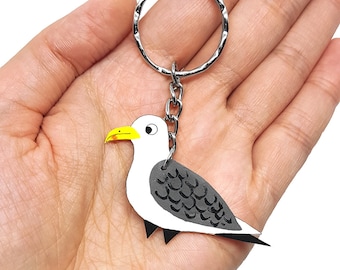 Seagull Keyring | Handpainted | Keychain