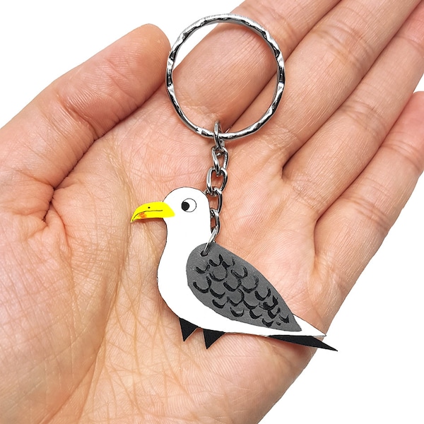 Seagull Keyring | Handpainted | Keychain