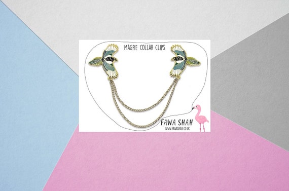 Magpie Collar Chain | Hard Enamel Pin | Jewellery | Jewelry | Collar Chain | Fashion
