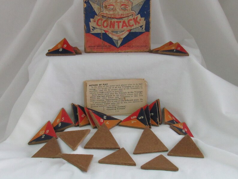 Vintage Contack Tile Game by Parker Brothers: Retro Family Fun - Etsy