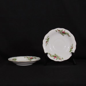 Johann Haviland Traditions Fine China Moss Rose Set of 2 Saucers, Fall Décor, Art Classic Series, Pink Roses, China Patterns,  Bedroom Ides