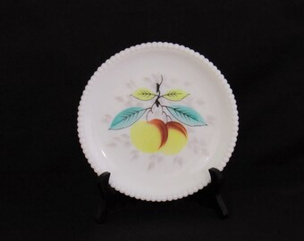 Vintage Westmoreland Peach Salad Plate: Elegant Farmhouse Dinnerware