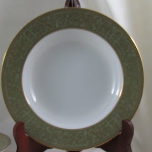 Elegant Set of 2 Sango China Rimmed Soup Bowls, Gift Idea, Dinning Set, Vintage Set, Wall Art, Floral China, Serving Bowl, Tea Party