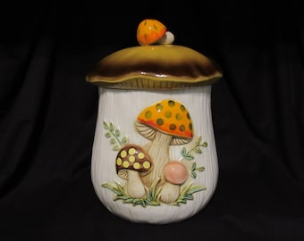 Ceramic Retro 1970's Arnel Mushroom Cookie Jar Vintage Kitchen Decor -   Norway