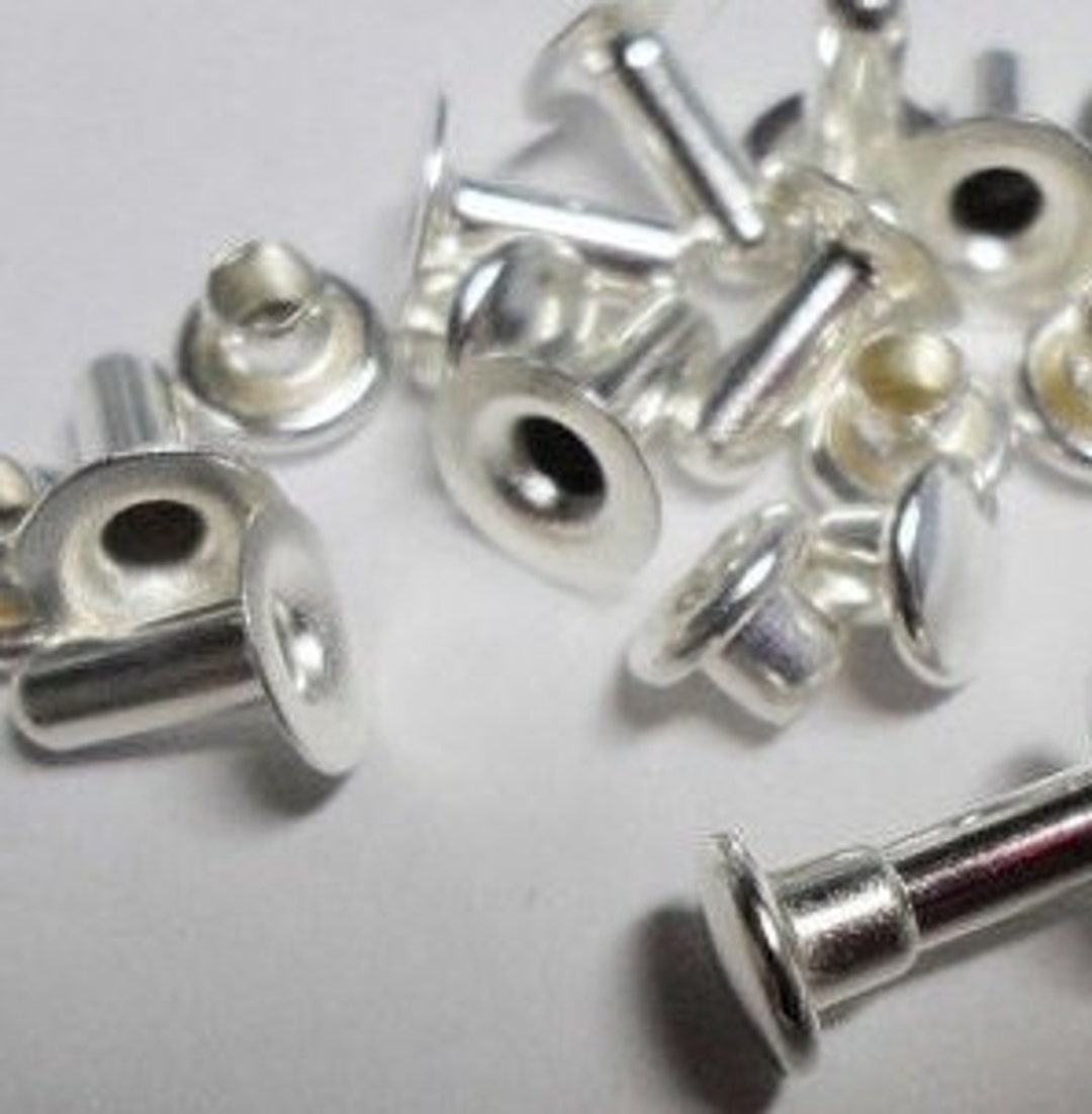 4 Long Tierra Cast Bright Silver Compression Rivet Sets - Etsy