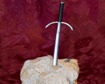 EXCALIBUR LETTER OPENER wedding gift groom favors fantasy medieval party king sword stone camelot placeholder medieval knight desk geek