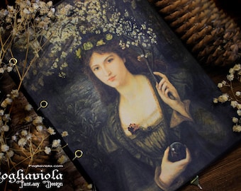 PRERAPHAELITE classic art JOURNAL RENAISSANCE blank book of shadows design witch artistic notebook white pages classic art spring
