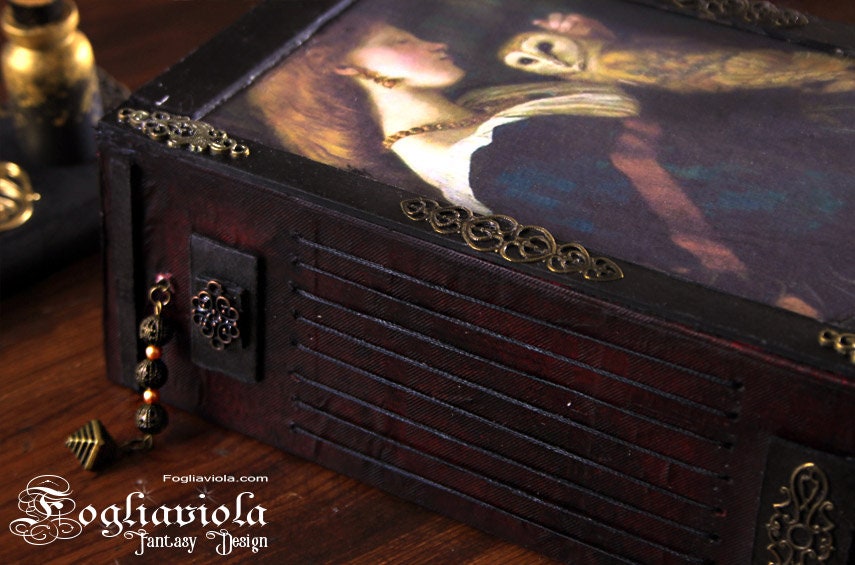 OWL BOOK PRERAPHAELITE journal classic art medieval book culture gift artistic notebook vintage diar