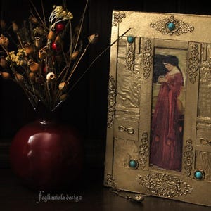 BYZANTINE BOOK MEDIEVAL art diary pre rapahelite journal anniversary gift for her magic witch grimoire book gift enchanted notebook