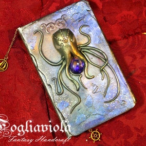 Cthulhu book monster journal horror tentacles diary lovecraft octopus notebook kraken squid octopus sketchbook tiny book goth handmade