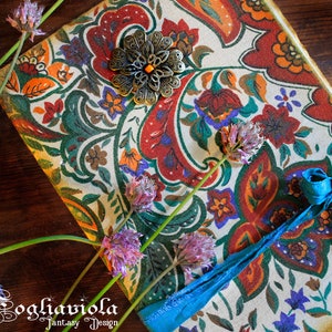 JUNK fabric NOTEBOOK BOHEMIEN flower power magic garden enchanted book fantasy journal gratitude book spiritual writing therapy gift for her