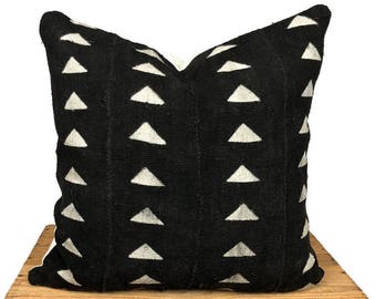 Black Mud Cloth Pillows
