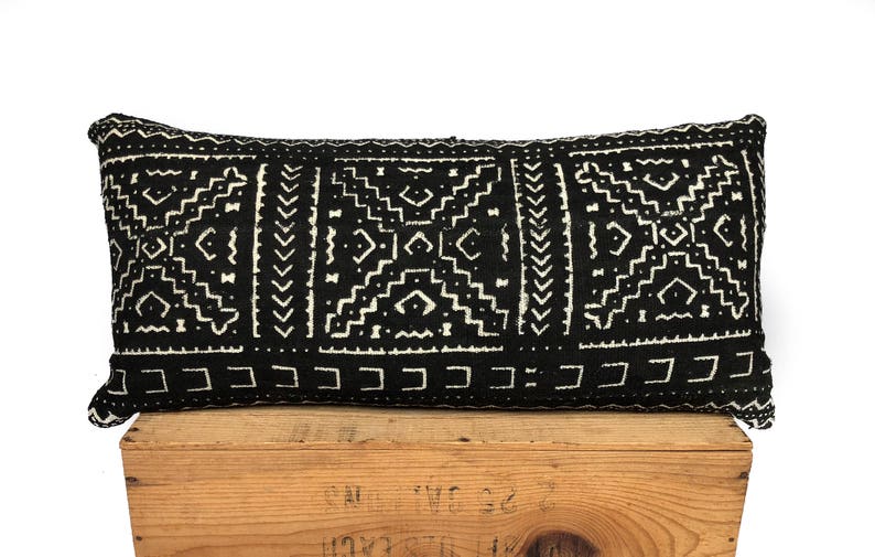 Mud Cloth Pillow Cover Black and White Mudcloth Pillow Etsy