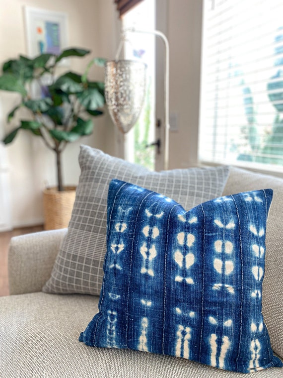 etsy indigo pillows