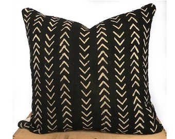 Black Mud Cloth Pillows