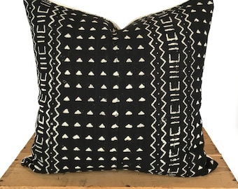 Black Mud Cloth Pillows