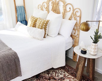 Triangle Print African Mud Cloth Pillow Cover, 18" Square