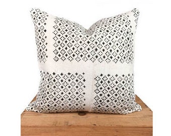 White Mud Cloth Pillows