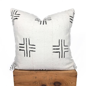White African Mud Cloth Pillow Cover | Mudcloth Pillow | &#39;Cody&#39;, Multiple Sizes Available