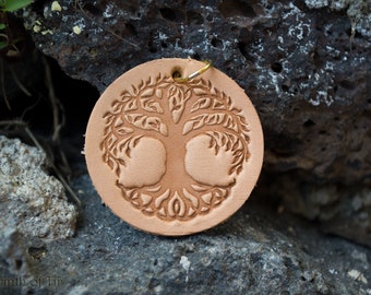 The tree of life celtic Pendant, leather, magic
