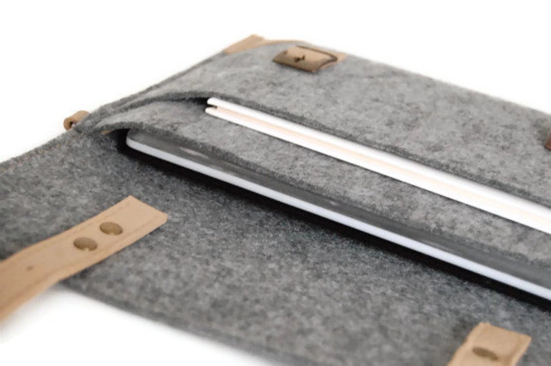 Felt Laptop sleeve 13 inch with pocket macbook pro case Etsy