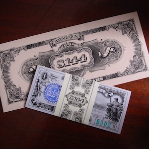 Fantasy Currency - Antarctica Dream-Dollars Mystery Bag -  Currency Art - Money Art - Steampunk Money