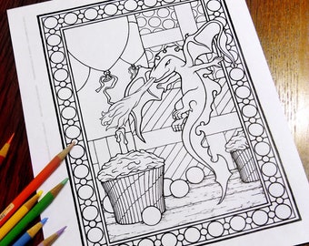 Kolorowanki Fantasy - Pobieranie cyfrowe - Kolorowanka - Kolorowanki