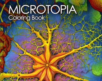 Microtopia - Coloring Book - 50 Amazing Images! - Grayscale - Adult Coloring Books - Coloring Pages