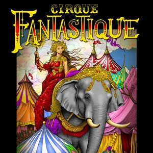 Cirque Fantastique -  Coloring Book - 50 Amazing Images! - Digital Download - Grayscale - Adult Coloring Books - Coloring Pages - circus