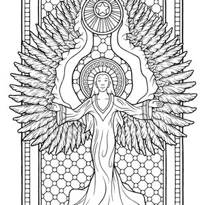 Angel Coloring Pages - Angelic Art - Angel Coloring - Christian Coloring Page