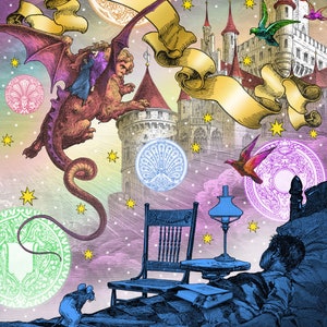 Dreamland - fine art print - signed - matted - giclee print - fantasy art