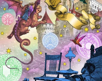 Dreamland - fine art print - signed - matted - giclee print - fantasy art