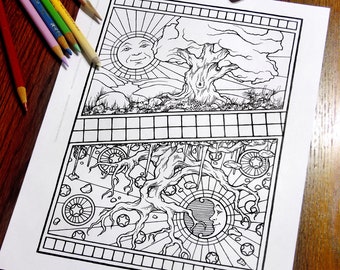 Fantasy Coloring Pages - Digital Download - Coloring Page - Colouring Pages