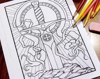 Fantasy Coloring Pages - Digital Download - Coloring Page - Colouring Pages