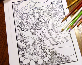 Kolorowanki Fantasy - Pobieranie cyfrowe - Kolorowanka - Kolorowanki