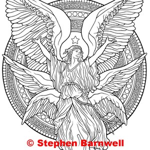 Angel Coloring Pages - Angelic Art - Angel Coloring - Christian Coloring Page