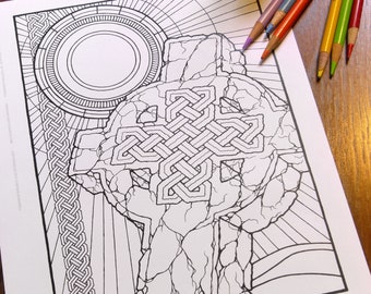 Fantasy Coloring Pages - Digital Download - Celtic - Coloring Page - Colouring Pages