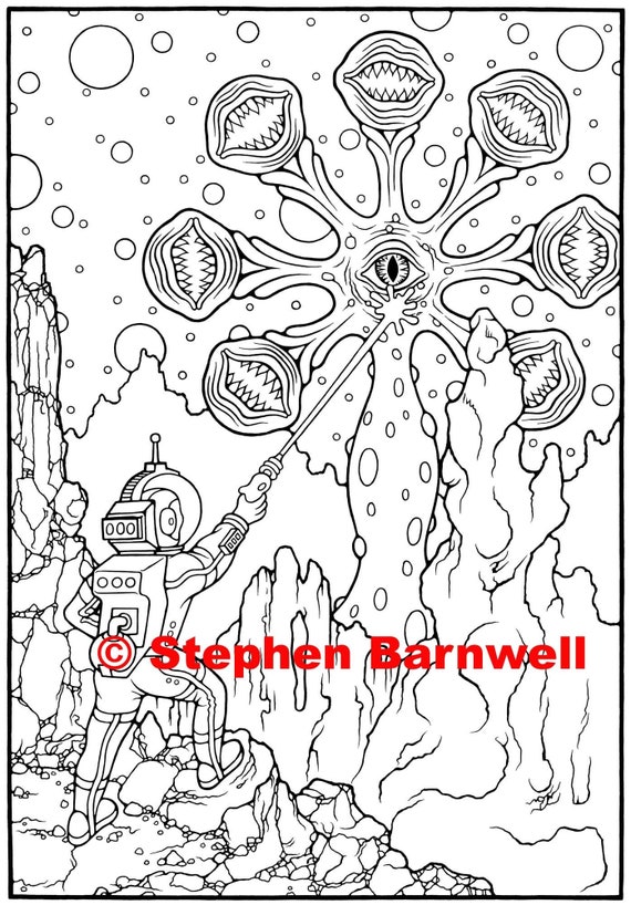 Alien Human Coloring Pages  Monster coloring pages, Space coloring pages,  Toy story coloring pages